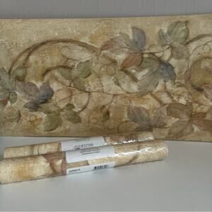 WALLQUEST Vintage Victoria Leaves Leaf Wallpaper Pre Pasted Border